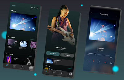 Music App app branding design ui vector