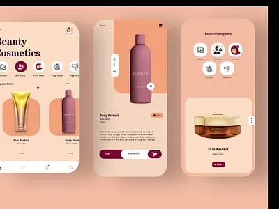 Beauty shop app design graphic design illustration ui