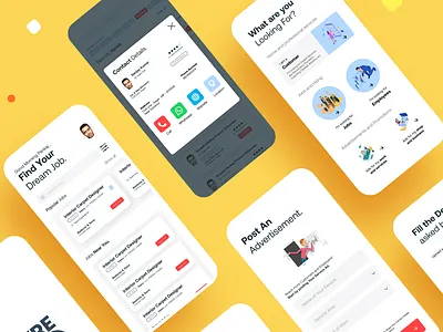 HyreMe Jobs and Hiring App Design 2020 2021 best design beautiful branding design design app design art haspr illustration logo ui