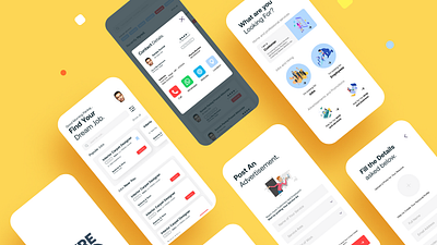 HyreMe Jobs and Hiring App Design 2020 2021 best design beautiful branding design design app design art haspr illustration logo ui