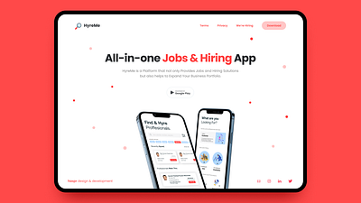 HyreMe Landing Page Proposed Design UI 2020 2021 best design beautiful branding design design app design art haspr illustration logo ui
