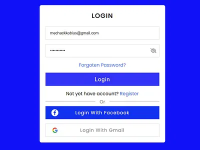 Login Form app design ui ux