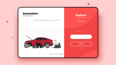 Vehicle Service Centre - Employee Managment Portal 2020 2021 best design beautiful branding design design app design art haspr illustration logo ui