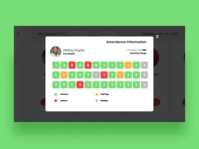 Attendance Report Design 2020 2021 best design beautiful branding design design app design art haspr illustration logo ui