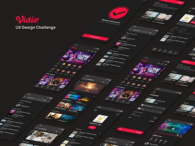 Vidio.com app design app apps branding challenge concert dark mode design indonesia live concert live video streaming mobile mobile app podcast ui ux video video streaming vidio vidio.com