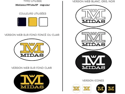 Refonte logo Midas branding graphic design logo refonte