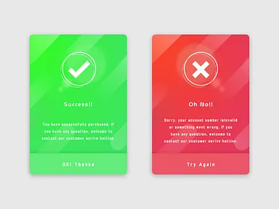 Daily Ui Challenge 0011 - Flash Message ( Success and wrong ) dailyui design figma ui uidesign