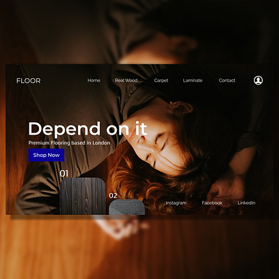Flooring Company Home Page design graphic design typography ui web design