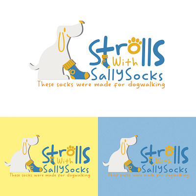 DOG & SOCKS LOGO 3d animation branding design design graphic graphic design illustration illustrator logo motion graphics typography ui ux vector