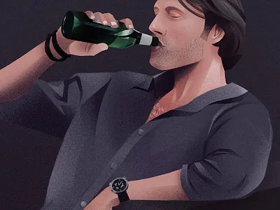 Mads Mikkelsen branding illustration