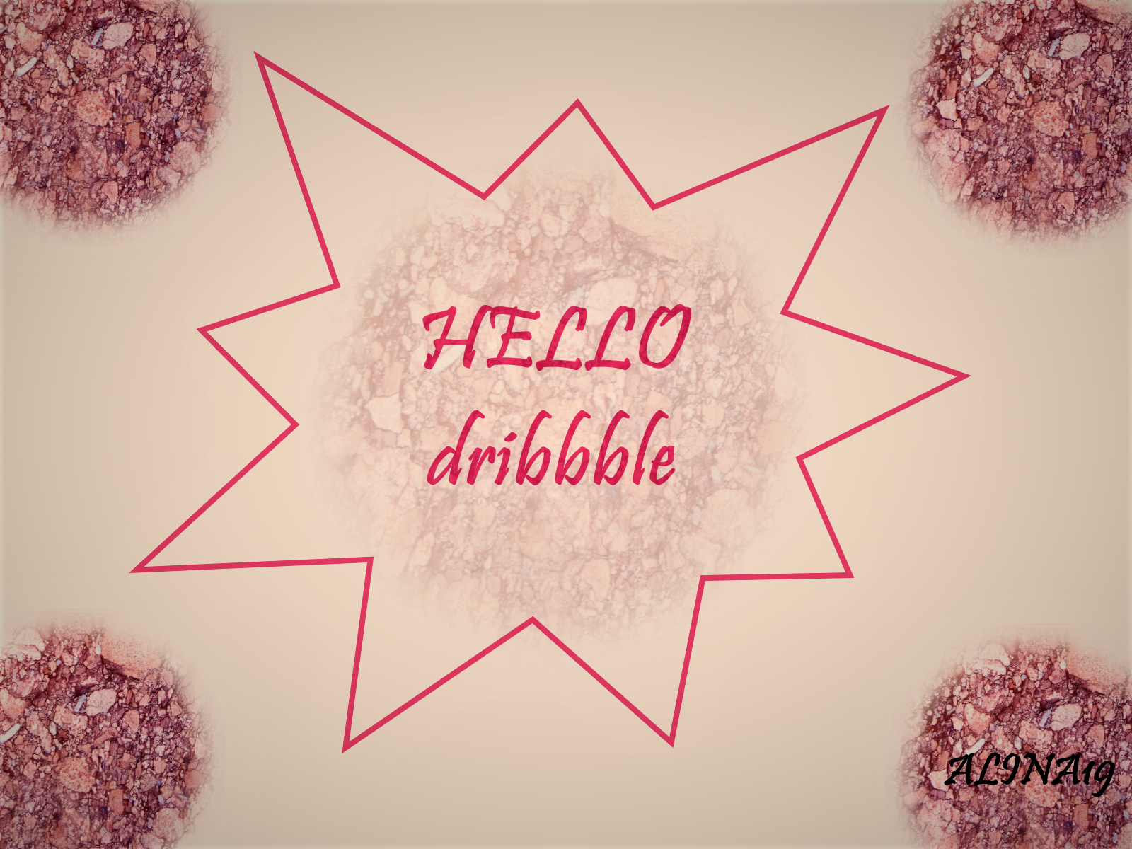 Hello dribbble!(Bitmap image) by ALINA19 on Dribbble
