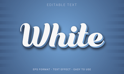 White 3d text effect design graphic design illustration typography vector