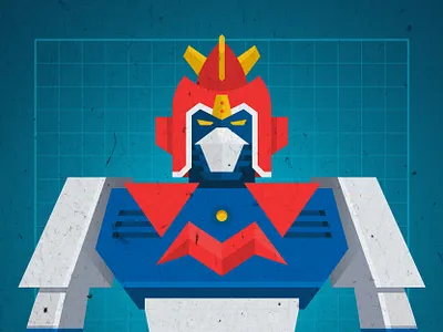 Voltes V 90s cartoon illustration mech robot voltes v