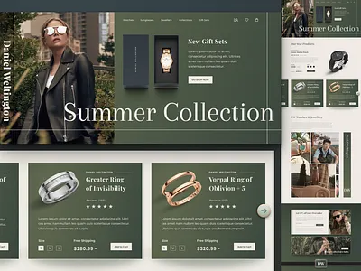 Fashion Accessories Store Landing Page. clean design ecommerce elegant fashion figma green homepage landing page landingpage luxury shop ui ui design web webdesign website