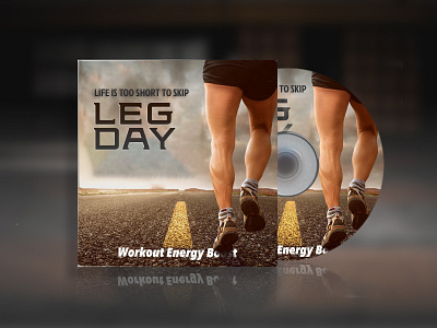 leg fitness CD mockup 3d be fit mockup branding cd cd cover cd design cd mockup design fitness graphic design graphics illustration leg leg day leg fittness life is short mockup nice ui vector