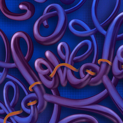 Procreate 3D Brush Test #1 brush design illustration ipad lettering lettering procreate script