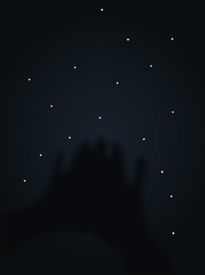 A Moment Under The Stars moment sky stars summer night vector illustration