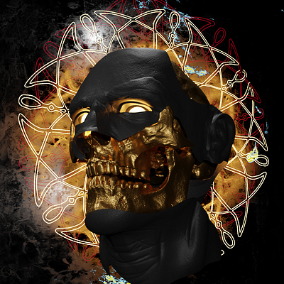 Piece 3d 3dart 3dgraphics blender design graphic design illustration skull