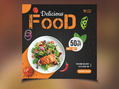 Food Social Media Post advertising branding brochure design business flyer delicious food design design facebook post facebook post design flyer design food food design graphic design illustration instagram instagram post logo menu design restaurant social media social media post