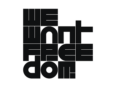 WWF black graphic lettering modular type