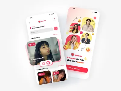 💕Matchy - Dating app app date dating design graphic design home launch love mobile screen ui ux web