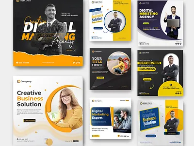 Business Solution Social Media Banner Post ads banner advertising agency banner banner business banner business promotion business solution digital marketing agency instagram post marketing marketing banner post social media agency social media post socialmedia