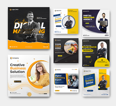 Business Solution Social Media Banner Post ads banner advertising agency banner banner business banner business promotion business solution digital marketing agency instagram post marketing marketing banner post social media agency social media post socialmedia