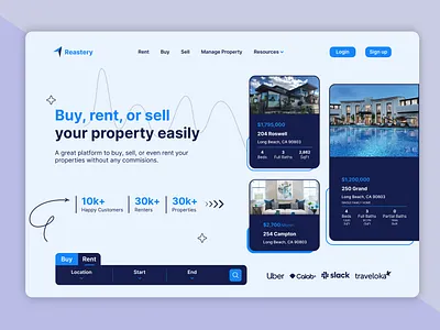 Real Estate Landing Page - Hero Section agency ui elegant hero section landing page minimalist real estate real estate agency real estate landing page real estate ui ui ui design