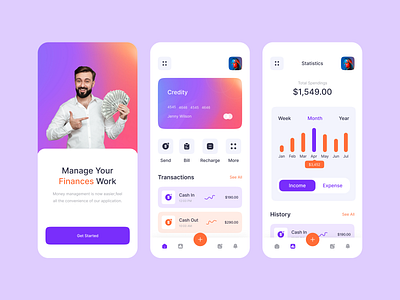 Banking Mobile App app design bank app banking banking app bill pay bitcoin card crypto finance app fintech fintech app ios app mhrana200 mobile design money transfer online banking payment app ui ux wallet app