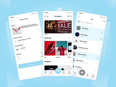 Official Brand eCommerce App app branding cart chat checkout design ecommerce ecommerce app homepage mobile payment ui ux