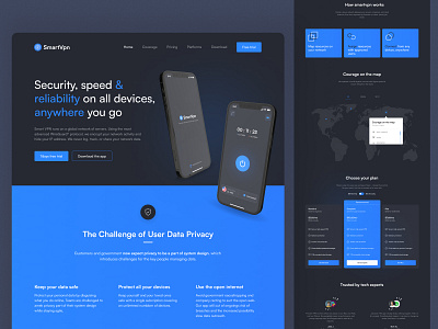 Smart vpn web design figma proxy web uidesign uxui vpn vpn app web design