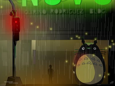 Totoro Waiting anime cat cebu city colon illustration magical my neighbor totoro novo recreate scene studio ghibli tonari no totoro totoro