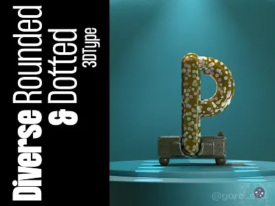 Diverse Letter P 3d 3d artist 3dfont 3dillustration 3dtype 3dtypo design experiemental type gore std graphic design illustration type type design
