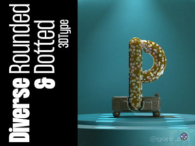 Diverse Letter P 3d 3d artist 3dfont 3dillustration 3dtype 3dtypo design experiemental type gore std graphic design illustration type type design