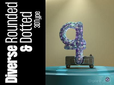 Diverse Letter Q 3d 3d font 3d lettering 3d type art direction c4d digital art diverse dotted type experimental type goodtype gore std redshift3d render rounded type type typedesgin typography