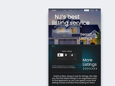 NJMLS Redesign figma redesign ui web design