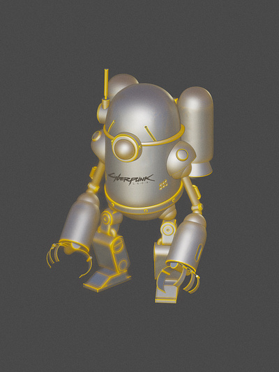 cyberbot 3d branding design illustration