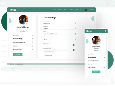 Web app Settings Page UIUX Design- Daily UI #007 clean daily ui daily ui 007 daily ui challenge dashboard ui dui007 figma frixb frixb design modern product design rasanganaj responsive web app ui design settings page ui design uiux design user experience design user interface design web app ui web app ui design web app ux