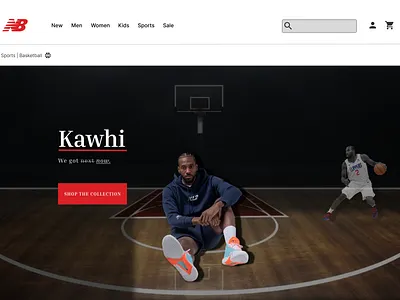 Kawhi | New Balance basketball ecommerce figma kawhi nba nba shoes new balance ui ux web design website