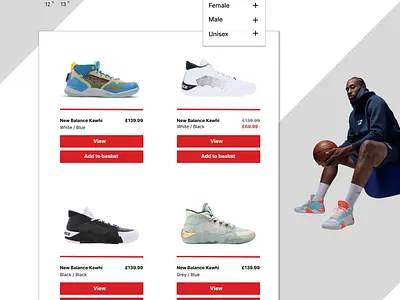 Kawhi | New Balance - Shoes basketball design ecommerce figma kawhi nba nba shoes new balance new balance basketball ui ux web design