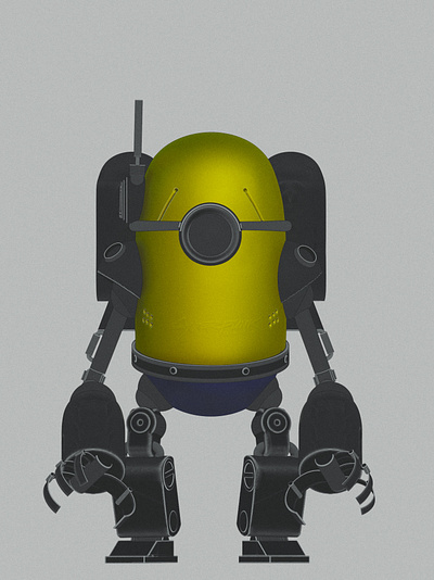 cyberbot minion 3d design illustration