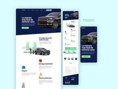 Movi-Landing Page- México branding design figma graphic design ui user interface