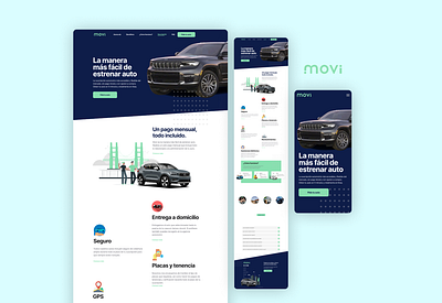 Movi-Landing Page- México branding design figma graphic design ui user interface