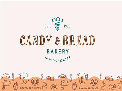 Bakery Candy & Bread Logo bread candy logo fo bakery logo fo bread