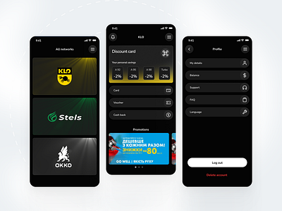 Black theme mobile designe app app blackinterface blacktheme design mob ui uidesigner