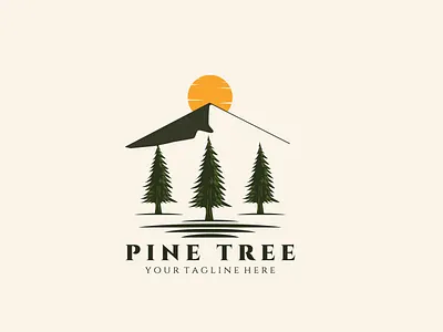 adventure, mountain, pine tree logo vector illustration adventure logo apparel design brand identity branding clothing logo design graphic design illustration logo mountain logo nature logo pine tree vector