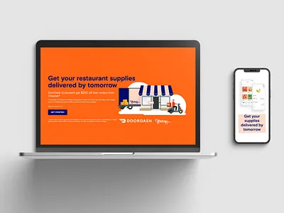 Landing Page Design for Cheetah in Partnership with DoorDash marketing website