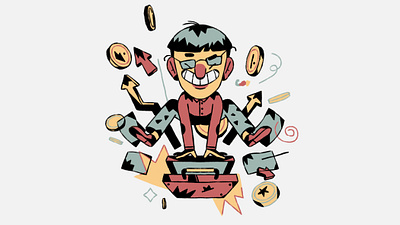 Hey! animation business cartoon characterdesign editorial editorial illustration illustration time vintage