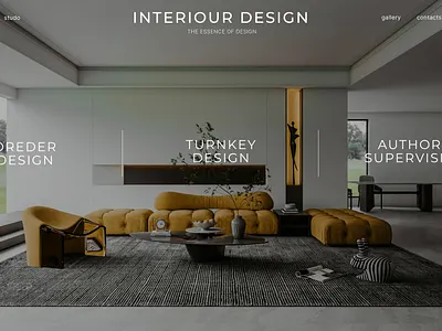 Interior design studio design typography ui ux