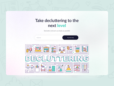 Declutter waitinglist design figma figmaafrica heropage landingpage ui uiux ux waitinglist